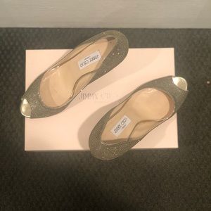 JIMMY CHOO EVELYN PUMPS in Light Bronze